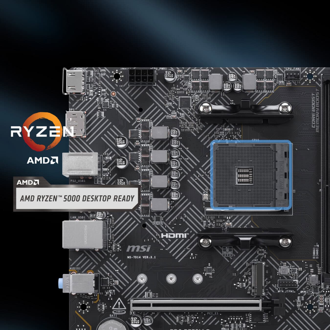 MSI PRO B550M-B 4600MHz (OC) DDR4 Soket AM4 M.2 HDMI DP mATX Anakart h3