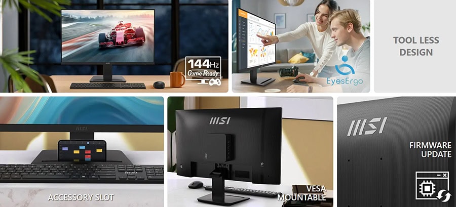 Yüksek çözünürlüklü ve 144Hz yenileme hızına sahip oyun monitörü, oyun deneyimini artıran aksesuarlar ve güncellemeler ile birlikte.