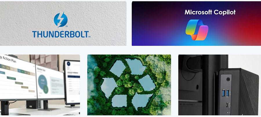 Thunderbolt ve Microsoft Copilot logoları ile teknoloji ve yapay zeka temalı görsel.