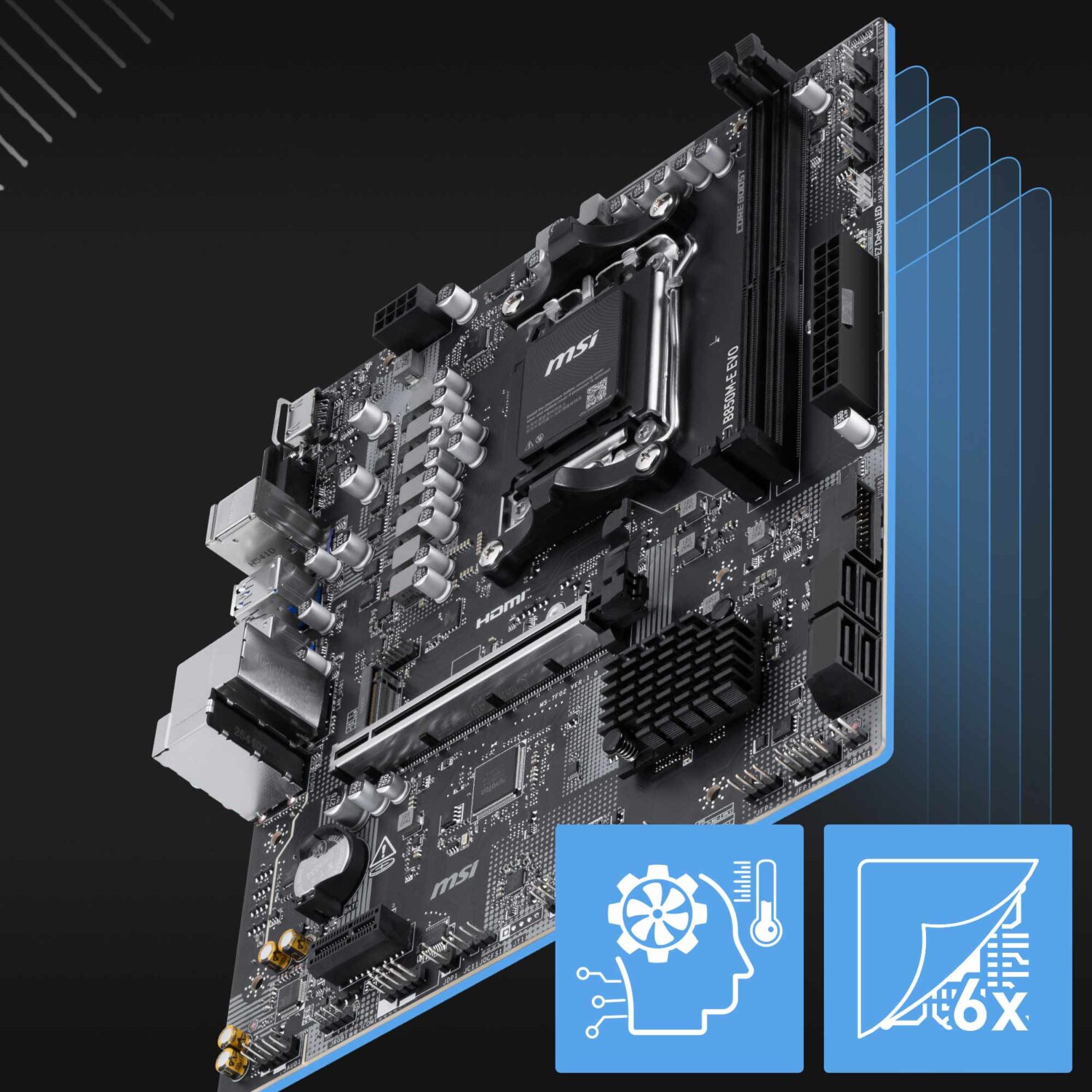 MSI PRO B850M-E EVO 8200MHz (OC) DDR5 Soket AM5 M.2 HDMI VGA mATX Anakart h5