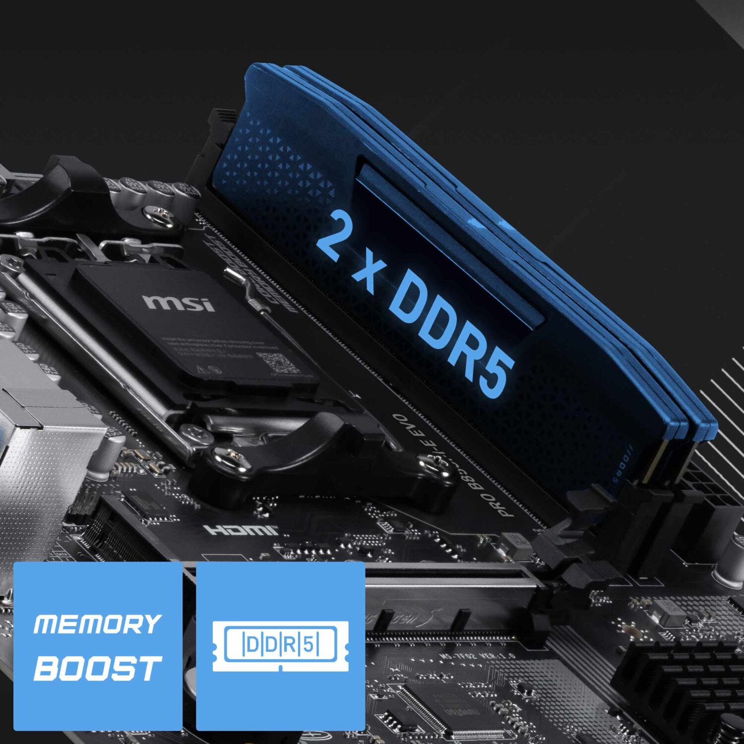 MSI PRO B850M-E EVO 8200MHz (OC) DDR5 Soket AM5 M.2 HDMI VGA mATX Anakart h6