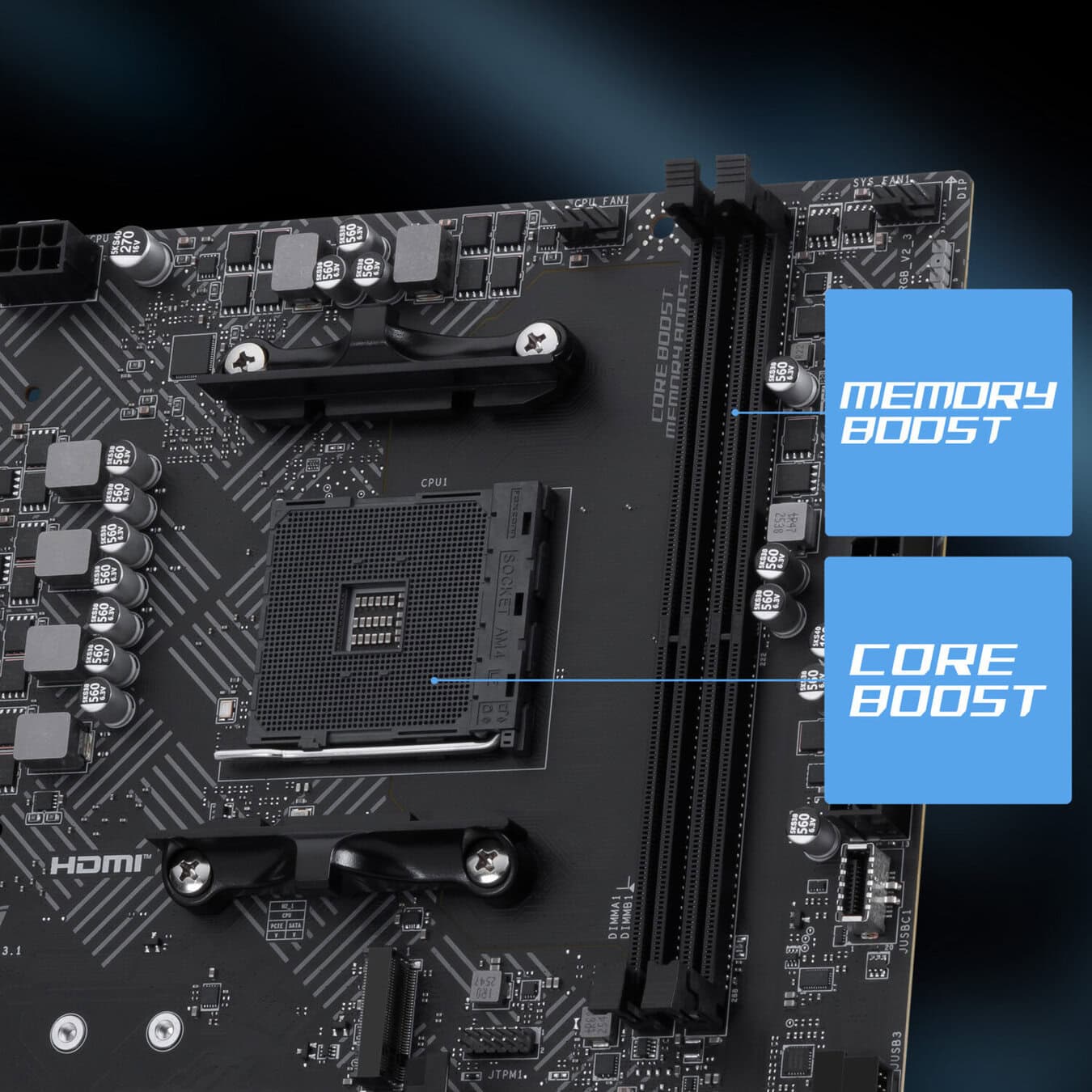 MSI PRO B550M-B 4600MHz (OC) DDR4 Soket AM4 M.2 HDMI DP mATX Anakart h7