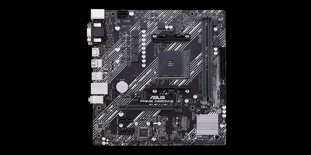 PRIME A520M-E/CSM ASUS PRIME A520M-E CSM 5100MHz (OC) DDR4 Soket AM4 M.2 HDMI mATX Anakart h9