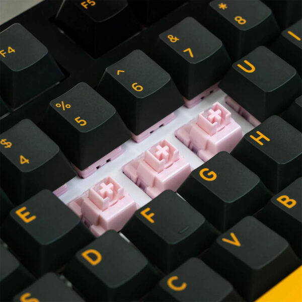 Akko 3108rf Black Gold Frost Pink Switch Kablosuz İngilizce Mekanik Gaming Klavye 5