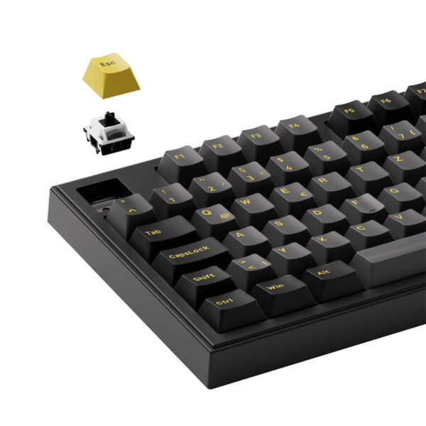 Akko 5098b Black Gold V3 Piano Pro Switch Hotswap Rgb Kablosuz İngilizce Mekanik Gaming Klavye 6