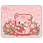 Akko Cat Theme Pink Angie 36x28 Mouse Pad 1