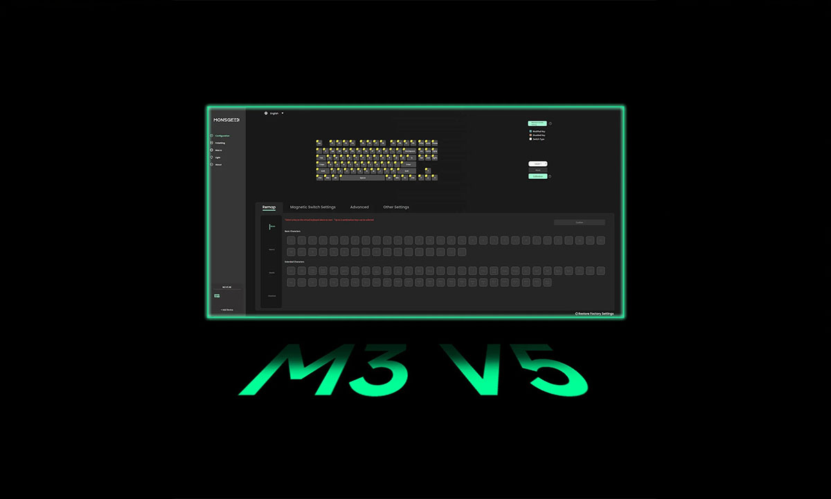 Akko Monsgeek M3 V5 He Black Transparent Astroaim Manyetik Switch 8k Hz Hall Effect Hotswap Rgb Kablosuz İngilizce Gaming Klavye