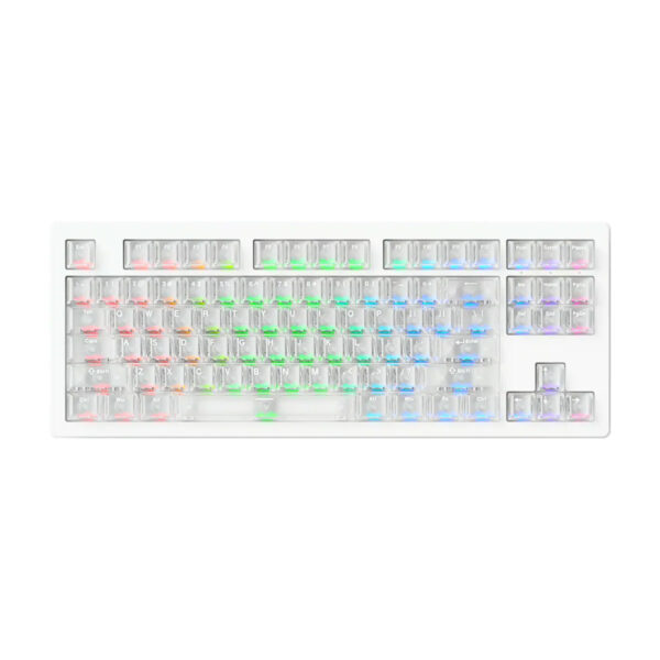 Akko Monsgeek M3 V5 He White Transparent Astroaim Manyetik Switch 8k Hz Hall Effect Hotswap Rgb Kablosuz İngilizce Gaming Klavye 2