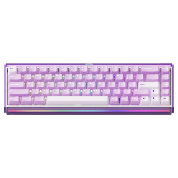 Akko Ray68 He Misty Purple White Astroaim Manyetik Switch 8k Hz Hall Effect Hotswap Argb Kablosuz Ingilizce Gaming Klavye 2