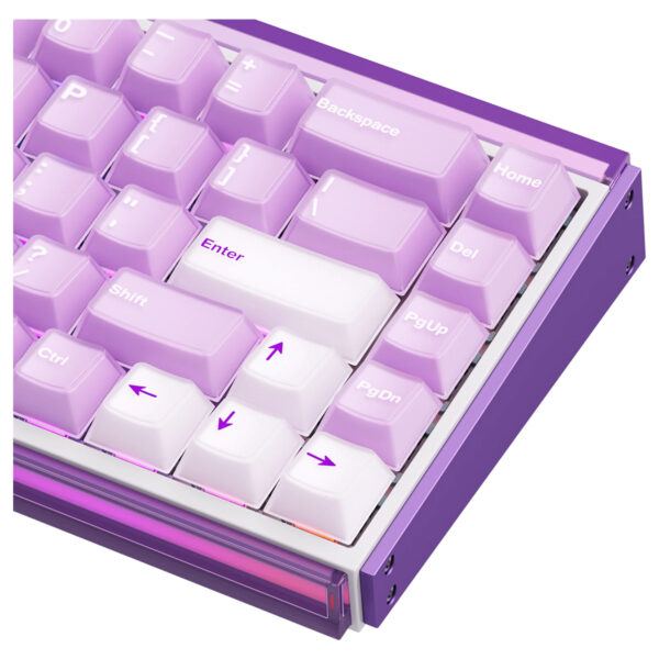 Akko Ray68 He Misty Purple White Astroaim Manyetik Switch 8k Hz Hall Effect Hotswap Argb Kablosuz Ingilizce Gaming Klavye 6