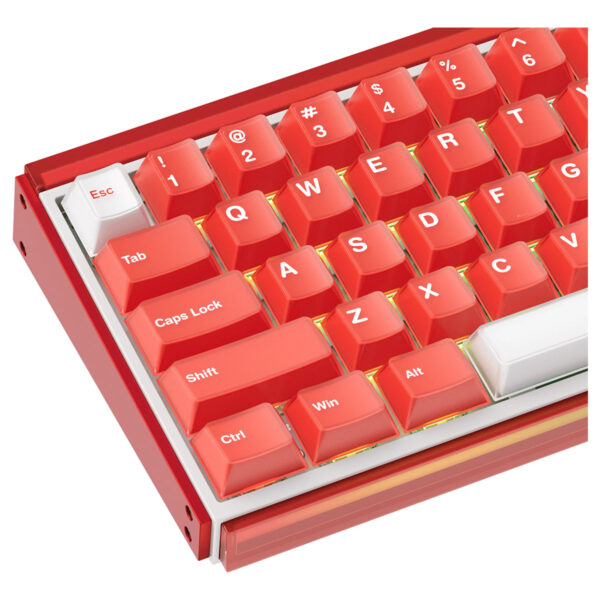 Akko Ray68 He Misty Red White Astroaim Manyetik Switch 8k Hz Hall Effect Hotswap Argb Kablosuz Ingilizce Gaming Klavye 4