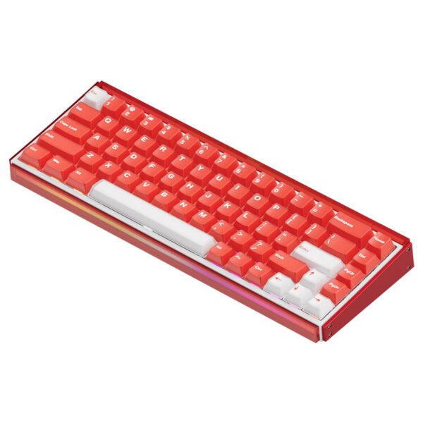 Akko Ray68 He Misty Red White Astroaim Manyetik Switch 8k Hz Hall Effect Hotswap Argb Kablosuz Ingilizce Gaming Klavye 5