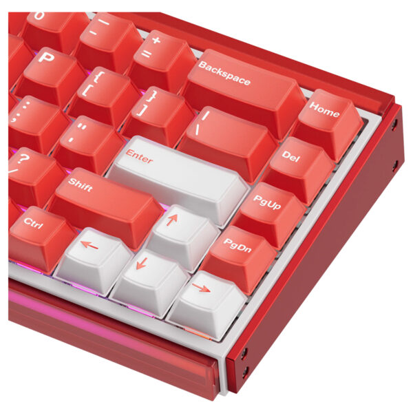 Akko Ray68 He Misty Red White Astroaim Manyetik Switch 8k Hz Hall Effect Hotswap Argb Kablosuz Ingilizce Gaming Klavye 6