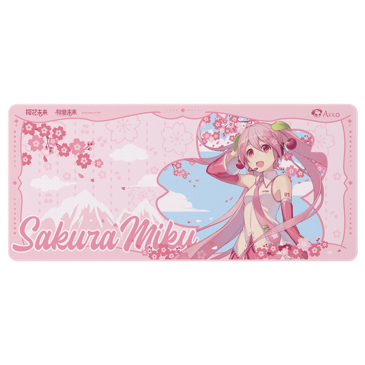 Akko Sakura Miku 90x40 Mouse Pad 1