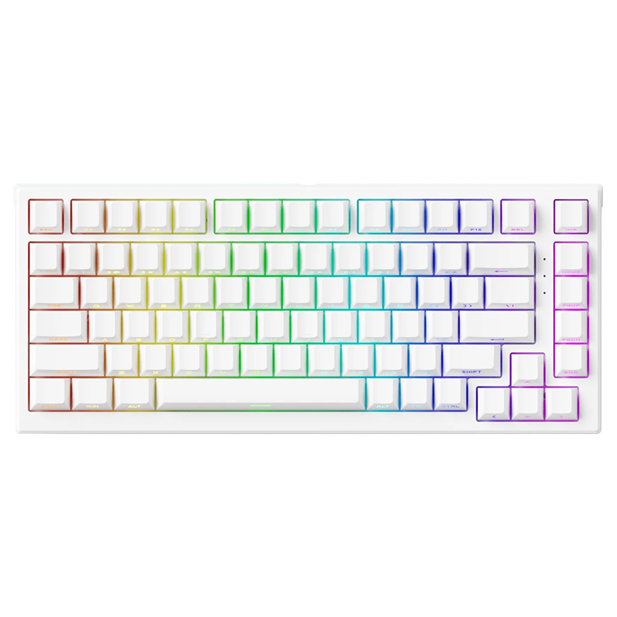 Akko Tac75 He White Glare Manyetik Switch 8k Hz Hall Effect Argb Ingilizce Gaming Klavye 1