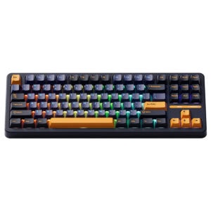 RGB aydınlatmalı oyun klavyesi, yüksek performans ve dayanıklılık sunar, oyun deneyimini artırmak için tasarlanmış ergonomik tasarımıyla dikkat çeker.