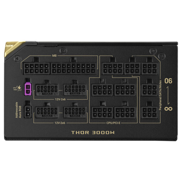 Asus Rog Thor 3000w Titanium Iii Edition 20 Argb Pcie 5 1 Full Moduler Atx 3 1 Guc Kaynagi C5