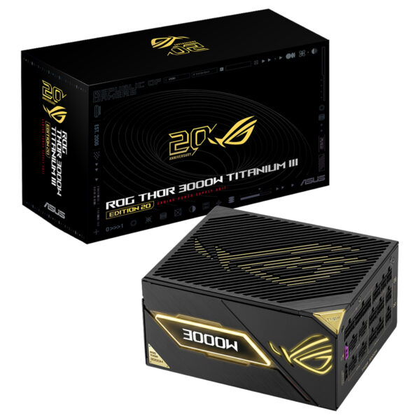 Asus Rog Thor 3000w Titanium Iii Edition 20 Argb Pcie 5 1 Full Moduler Atx 3 1 Guc Kaynagi C8