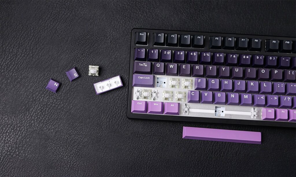 Epomaker He75 Mag Black Purple Hall Effect Gateron Magnetic White Gaming Klavye H2