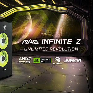 MSI Infinite Z yüksek performanslı oyun bilgisayarı, AMD Ryzen işlemci ve NVIDIA GeForce ekran kartı ile güçlü oyun deneyimi sunar.