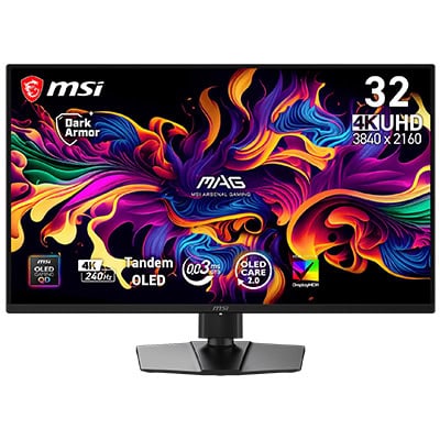 MSI MAG 32 inç 4K UHD gaming monitör, 3840 x 2160 çözünürlük ve 32 inç ekran boyutuyla üstün görsel deneyim sağlar. HDR, OLED ve 4K teknolojileri ile yüksek kalite ve akıcı oyun performan.