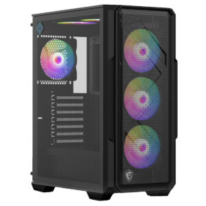 RGB aydınlatmalı kasa, yüksek performanslı gaming ve ofis bilgisayarları için ideal, şık tasarım ve iyi hava akışı sağlayan güçlü kasa.