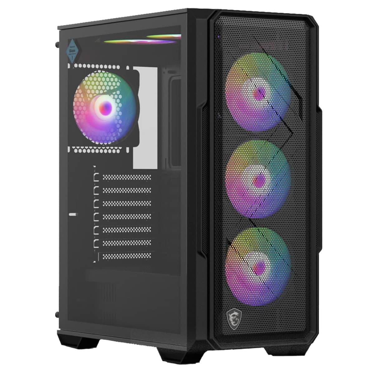 RGB aydınlatmalı kasa, yüksek performanslı gaming ve ofis bilgisayarları için ideal, şık tasarım ve iyi hava akışı sağlayan güçlü kasa.
