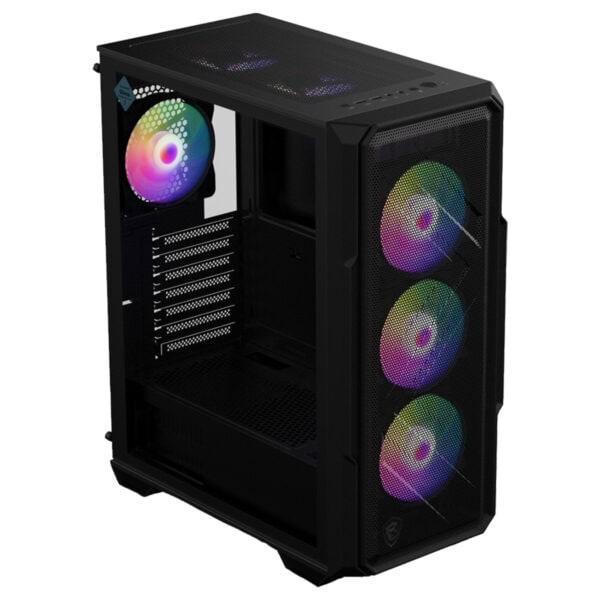 RGB aydınlatmalı bilgisayar kasası, yüksek performanslı oyun ve donanım kurulumları için ideal. Şeffaf ön panel ve iç aydınlatma ile şık ve fonksiyonel tasarım.
