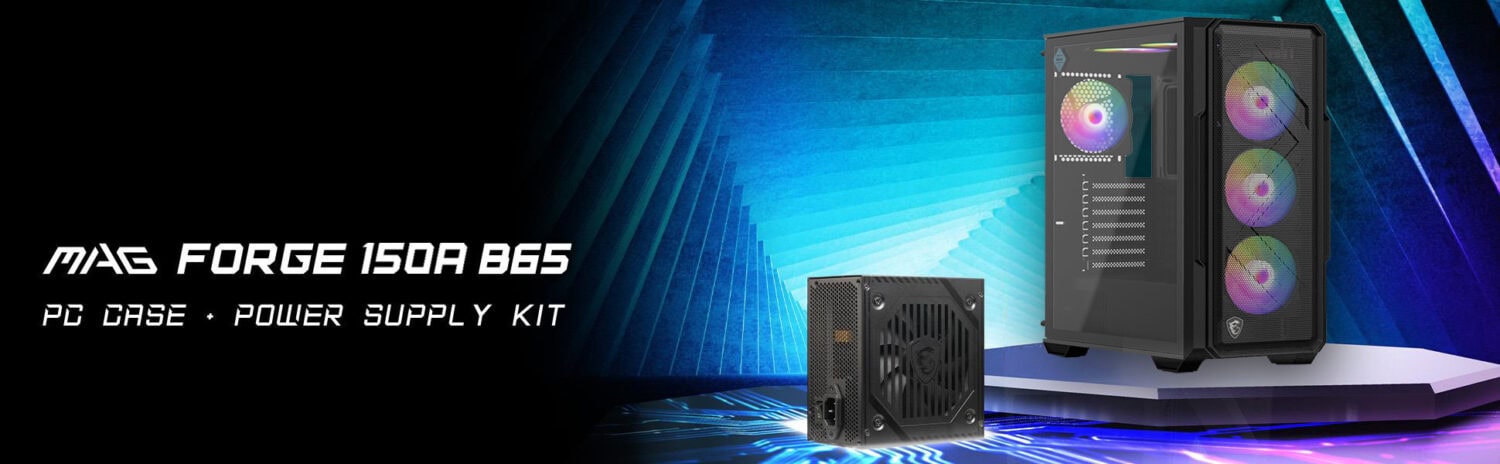MSI MAG FORGE 150A B65 6x120mm ARGB Fan Mesh Temperli Cam USB 3.2 MAG A650BNL 650W 80+ Bronze Mid Tower ATX Gaming Kasa h1