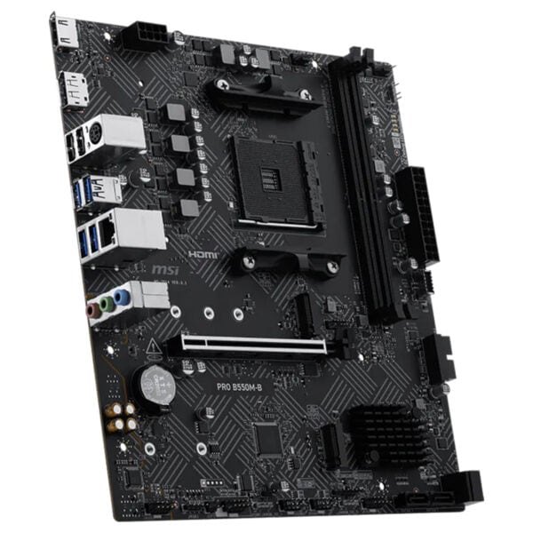 PRO B550M-M anakart, yüksek performans ve geniş bağlantı seçenekleri sunan, AMD AM4 soketli, micro-ATX form faktörüne sahip bir anakarttır. Oyun ve ofis kullanımı için ideal, dayanıklı ve güvenilir ta.