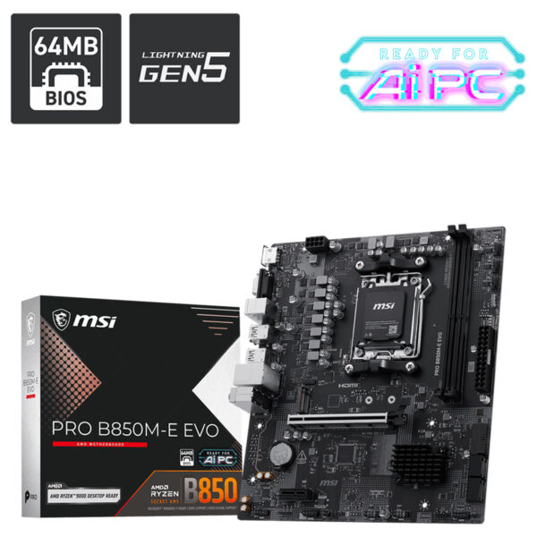 Msi Pro B850m E Evo 8200mhz Oc Ddr5 Soket Am5 M 2 Hdmi Vga Matx Anakart 9
