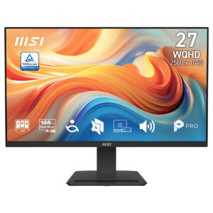 Yüksek çözünürlüklü 2560x1440 piksel gaming monitör, 27 inç WQHD ekran ve 144Hz yenileme hızıyla üstün oyun deneyimi sağlar.