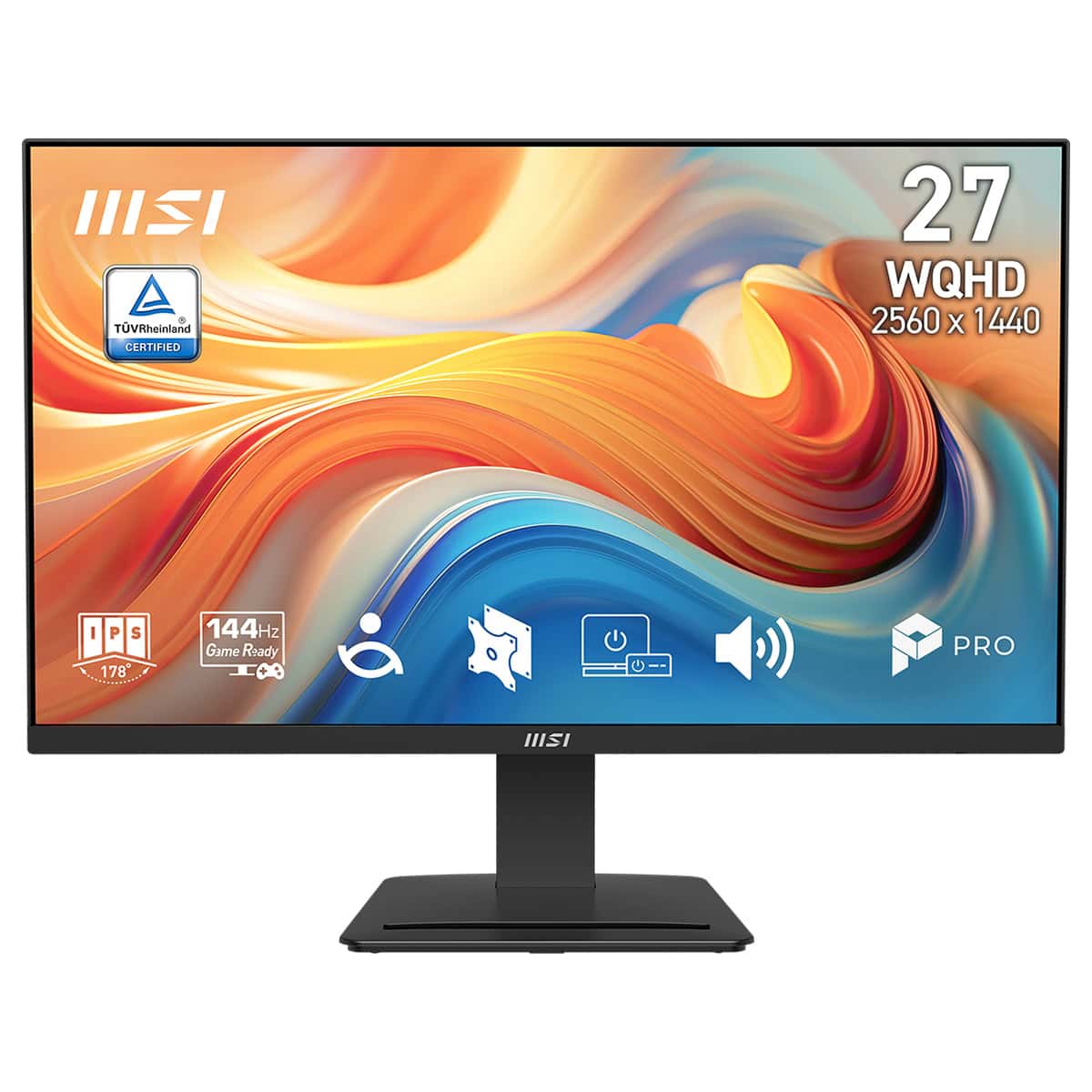 Yüksek çözünürlüklü 2560x1440 piksel gaming monitör, 27 inç WQHD ekran ve 144Hz yenileme hızıyla üstün oyun deneyimi sağlar.