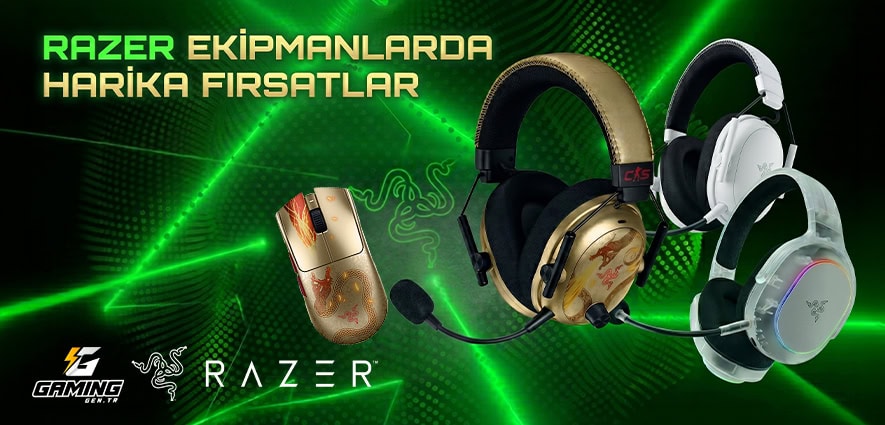 Razer gaming kulaklıklar ve mouse seti, yüksek ses kalitesi ve konfor sağlayan tasarımıyla oyun deneyiminizi artırır. Profesyonel oyuncular için ideal ekipmanlar.