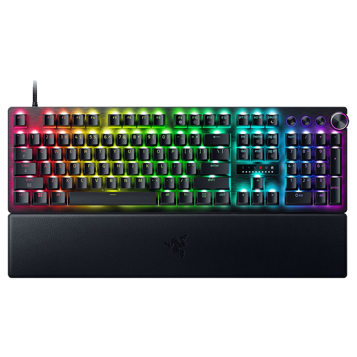 Razer Huntsman V3 Pro RGB mekanik gaming klavye, renkli aydınlatma ve gelişmiş anahtar teknolojisi ile yüksek performans sağlar.