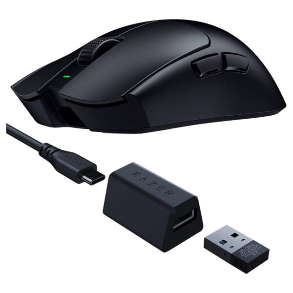 Razer Viper V3 Pro SE kablosuz oyun faresi, yüksek hassasiyetli sensör ve ergonomik tasarım ile profesyonel oyuncular için ideal.