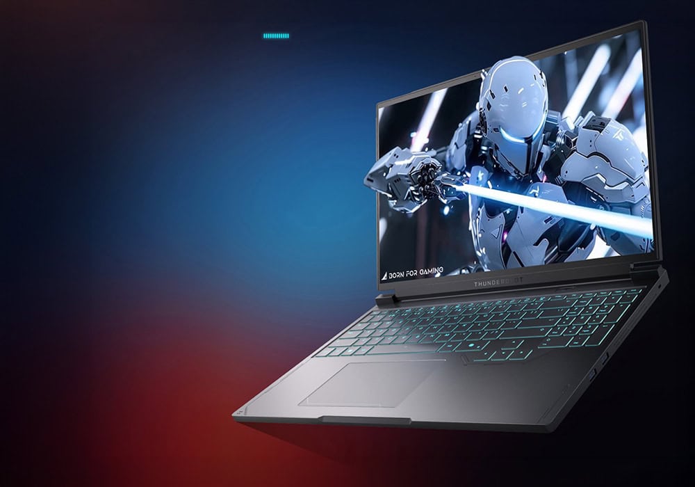Yapay zeka ve robotik teknolojisiyle donatılmış futuristik oyun dizüstü bilgisayarı, yüksek performans ve gelişmiş grafikler sunuyor.