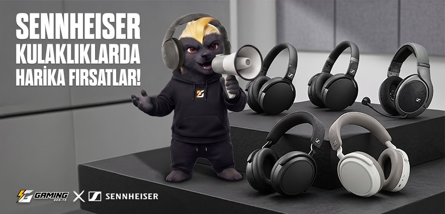 Sennheiser markalı yüksek kaliteli oyuncu kulaklıkları, çeşitli modeller ve renk seçenekleriyle, oyun deneyimini geliştirmek için ideal.