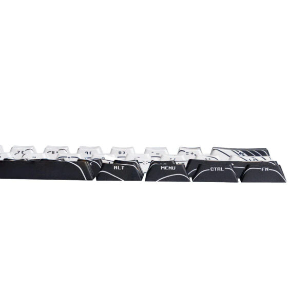 Wooting Manyetik Waves Ansi Black & White Edition Pbt 61 Adet Keycap Seti 2