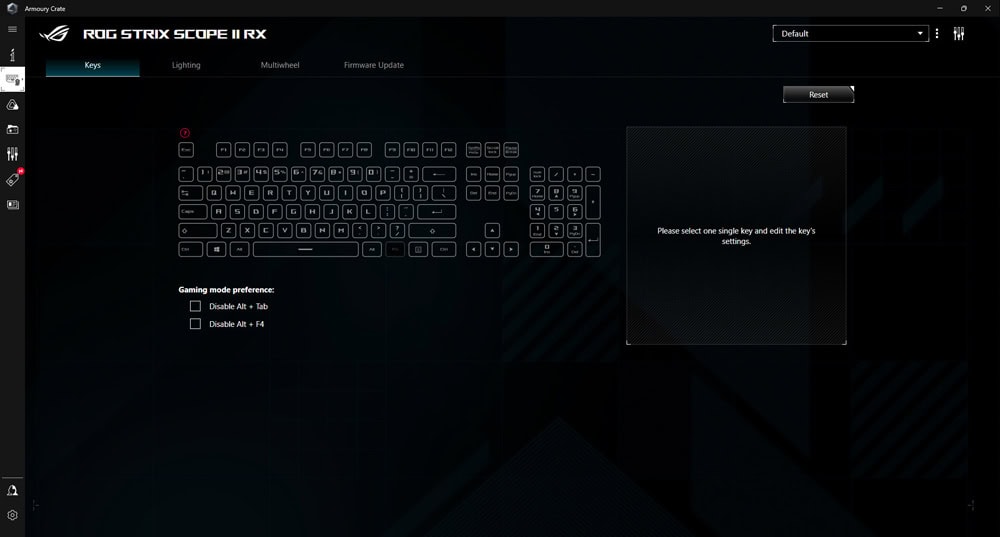 ASUS ROG Strix Scope II RX Red Switch RGB Kablolu İngilizce Mekanik Gaming Klavye h11