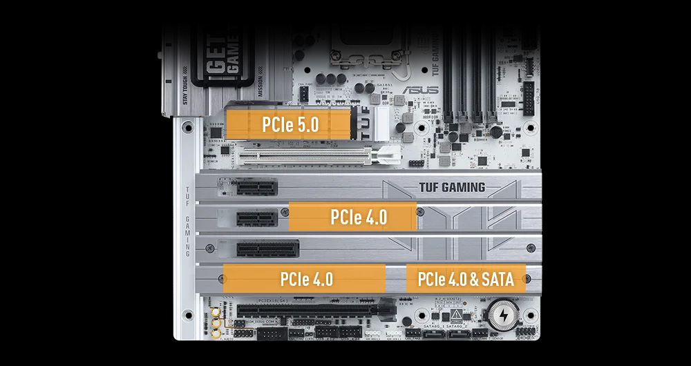 TUF Gaming Z890-Pro WiFi ASUS TUF Gaming Z890-Pro WiFi 9066MHz (OC) DDR5 Soket LGA1851 M.2 HDMI DP ATX Anakart h11