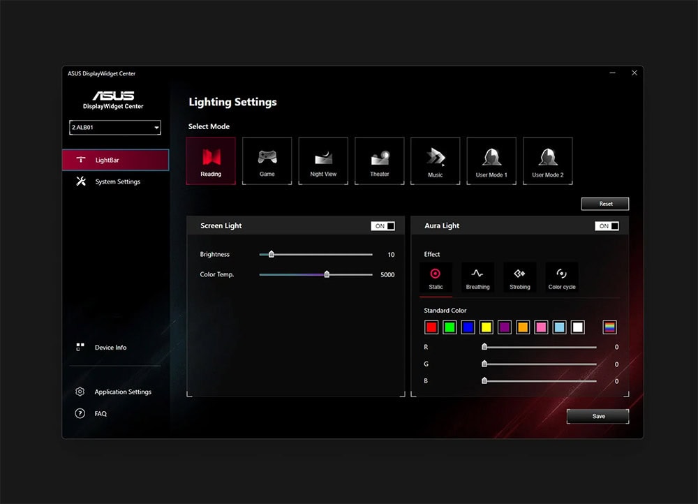 ASUS ROG Aura ALB01 Monitör Light Bar h13