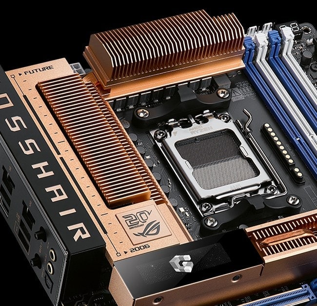 ASUS ROG CROSSHAIR 2006 9600MHz (OC) DDR5 Soket AM5 M.2 HDMI USB4 ATX Anakart h11