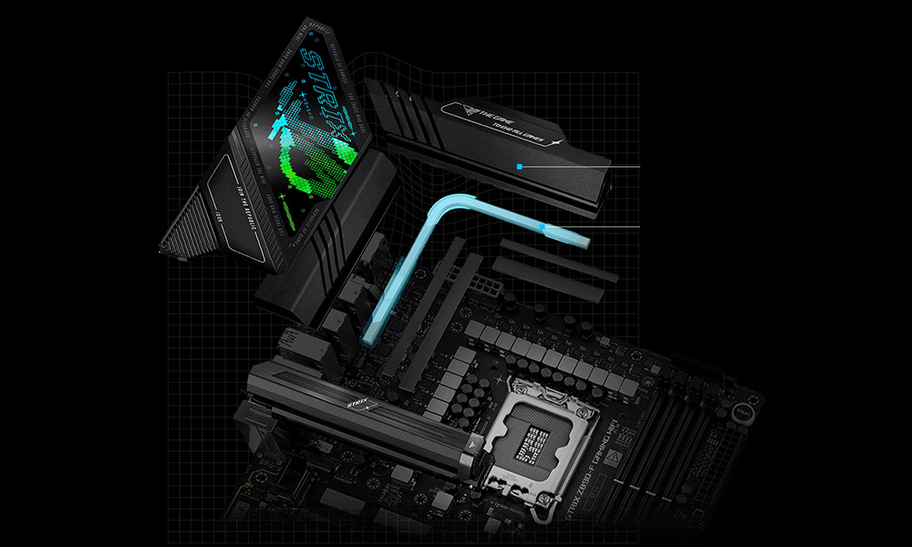 ROG Strix Z890-F Gaming WiFi ASUS ROG Strix Z890-F Gaming WiFi 8600MHz (OC) DDR5 Soket LGA1851 M.2 HDMI DP ATX Anakart h12