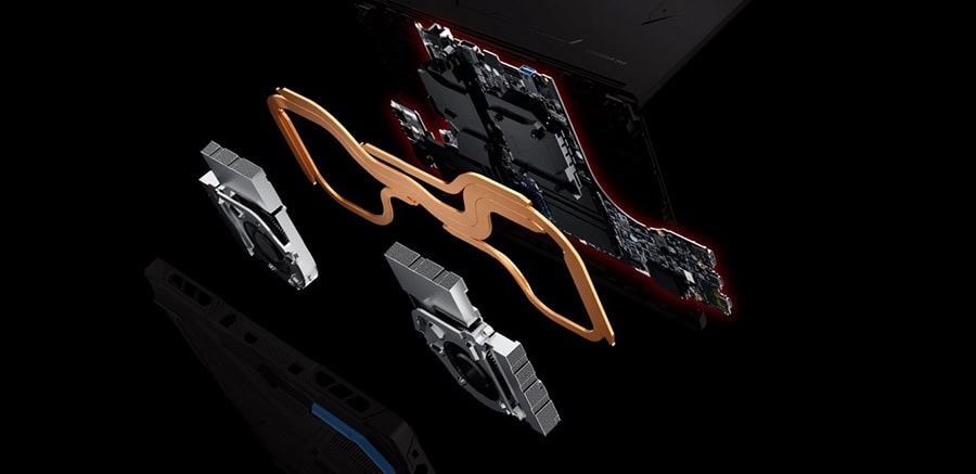 MSI Crosshair 16 Max HX dizüstü oyun bilgisayarı iç donanım bileşenleri ve anakart detayları.