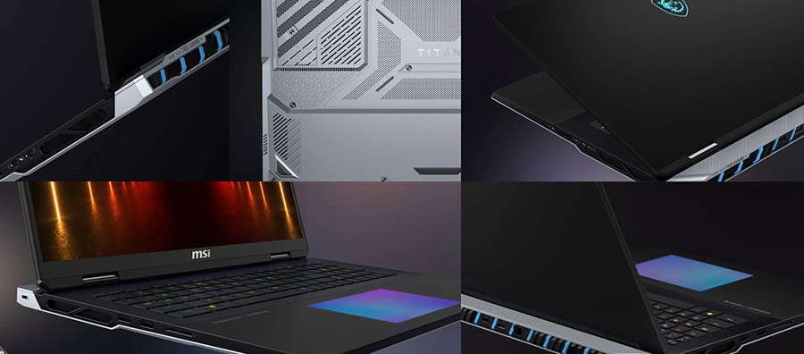 MSI TITAN 18 HX oyun dizüstü bilgisayarı, şık tasarımı ve gelişmiş özellikleriyle yüksek performans sağlar.