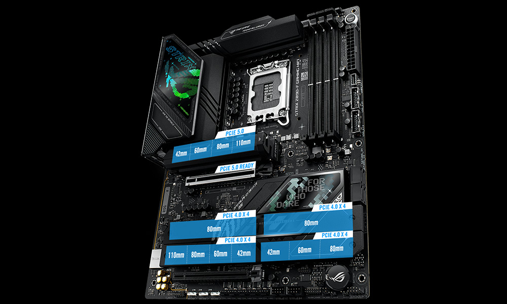 ROG Strix Z890-F Gaming WiFi ASUS ROG Strix Z890-F Gaming WiFi 8600MHz (OC) DDR5 Soket LGA1851 M.2 HDMI DP ATX Anakart h14