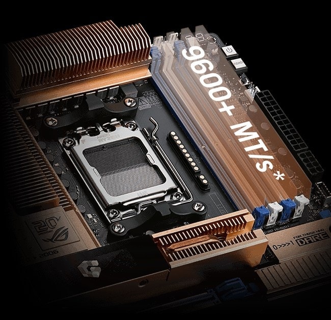 ASUS ROG CROSSHAIR 2006 9600MHz (OC) DDR5 Soket AM5 M.2 HDMI USB4 ATX Anakart h16
