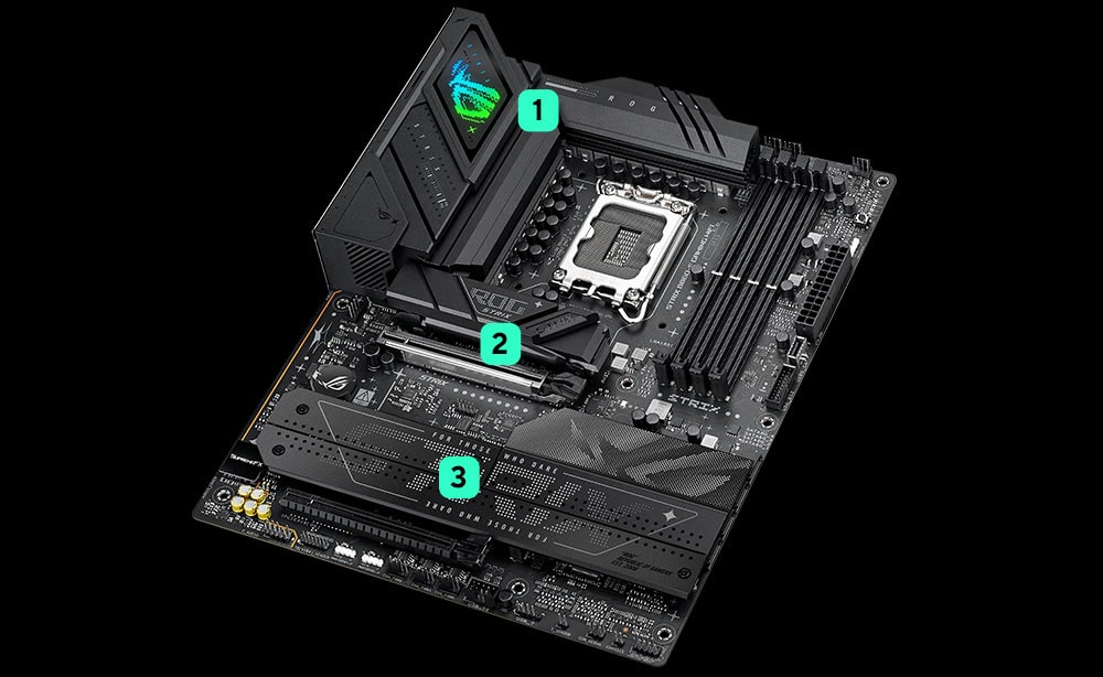 ASUS ROG Strix B860-F Gaming WiFi 9066MHz (OC) DDR5 Soket LGA1851 M.2 HDMI DP Thunderbolt ATX Anakart h16