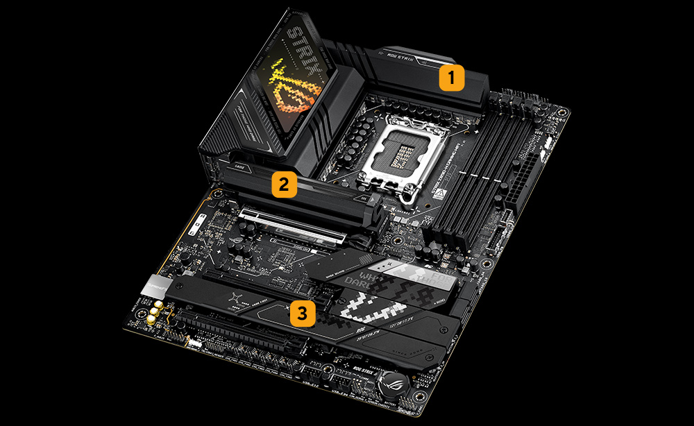 ASUS ROG STRIX Z890-H GAMING WIFI 9066MHz (OC) DDR5 Soket LGA1851 M.2 HDMI DP ATX Anakart h18